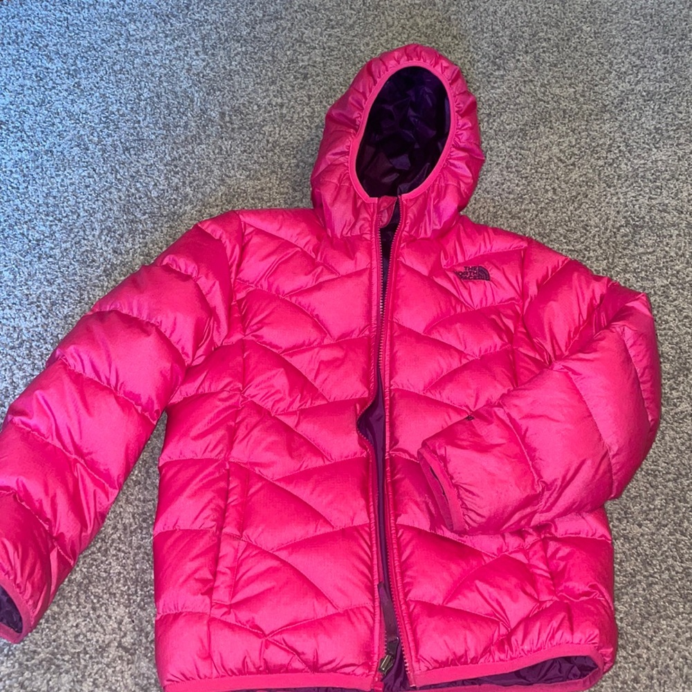 North Face Reversible Down Girls Jacket